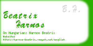 beatrix harnos business card